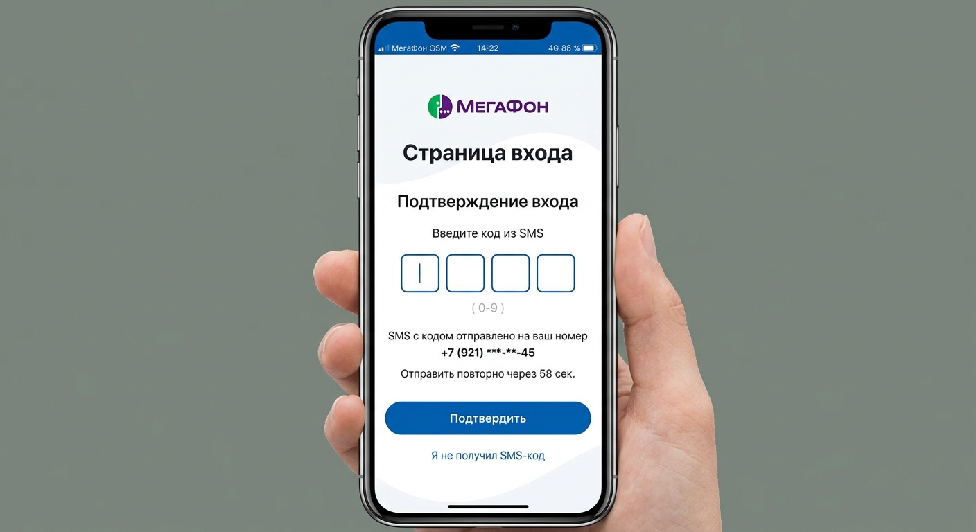 Ввод кода из SMS